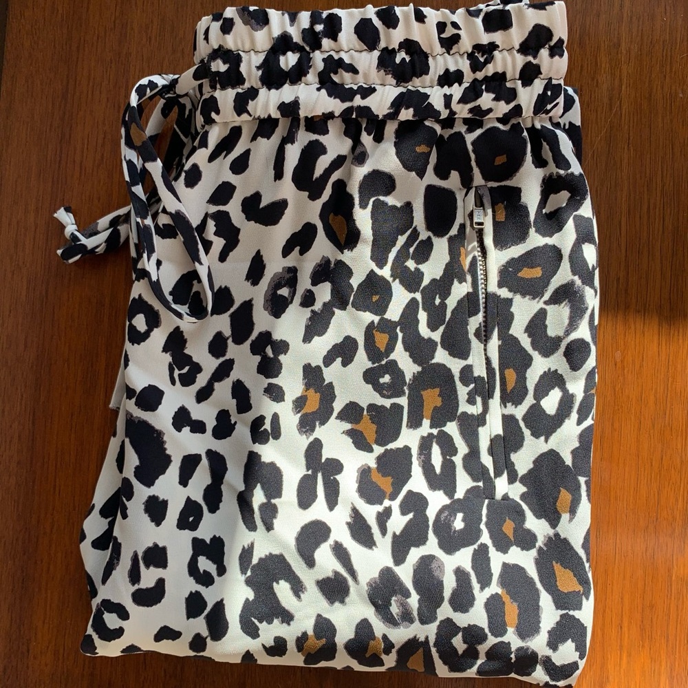 A.L.C. Thompson Leopard-Print Silk Track Pants